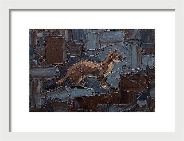 Stoat Amongst Textured Earth