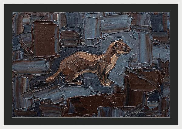 Stoat Amongst Textured Earth