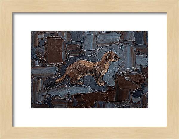 Stoat Amongst Textured Earth