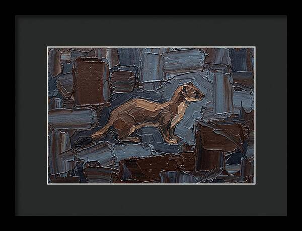 Stoat Amongst Textured Earth