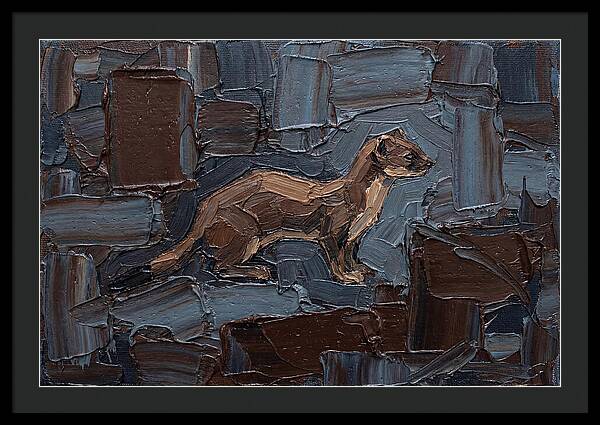 Stoat Amongst Textured Earth