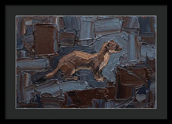 Stoat Amongst Textured Earth