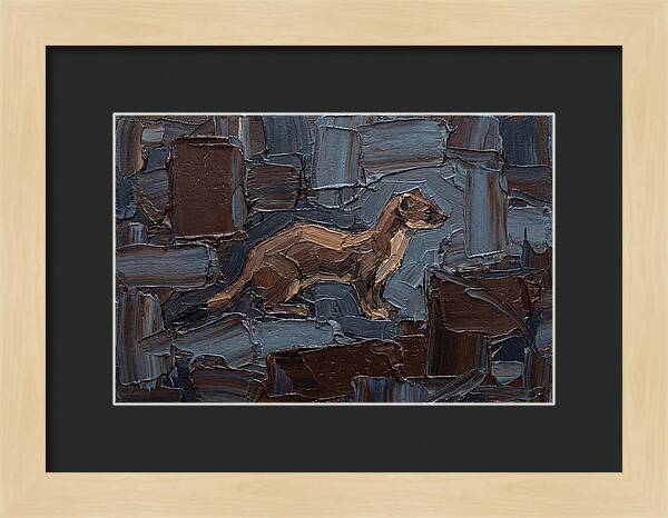 Stoat Amongst Textured Earth