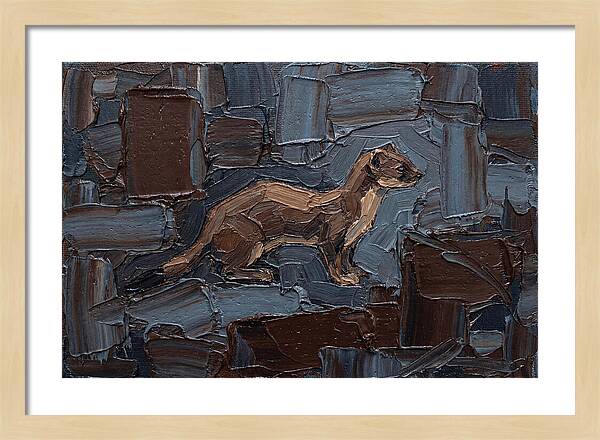 Stoat Amongst Textured Earth