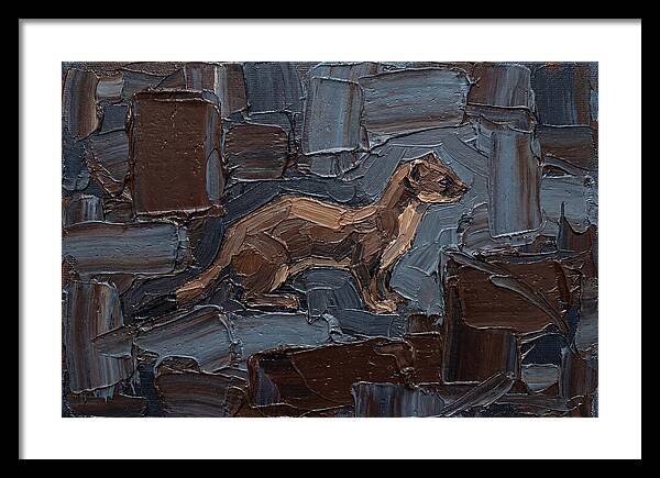 Stoat Amongst Textured Earth