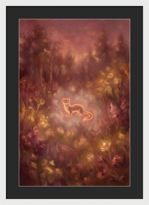 Stoat In A Dreamy Landscape