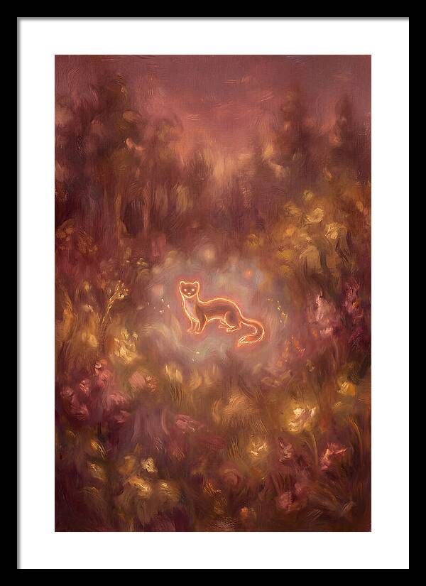 Stoat In A Dreamy Landscape