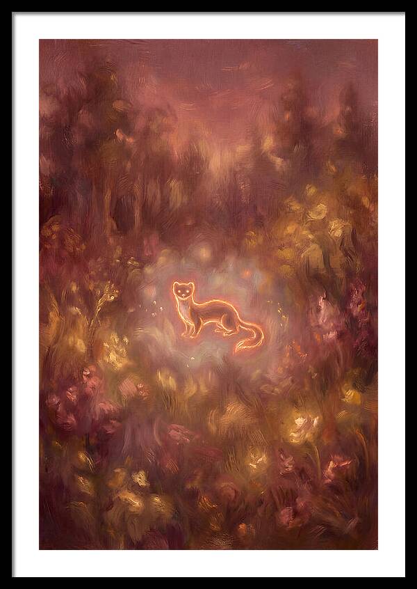 Stoat In A Dreamy Landscape