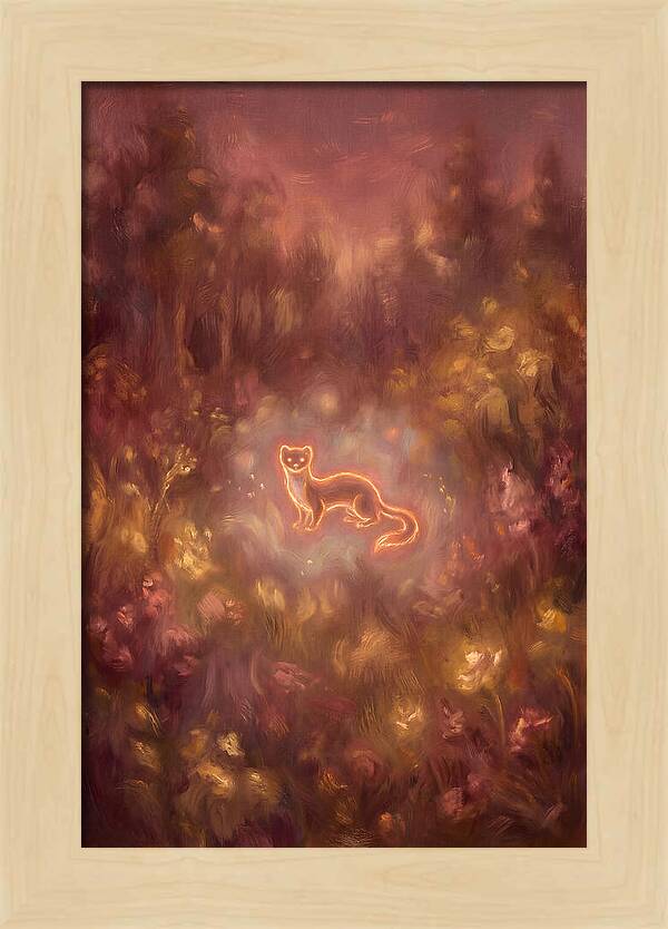 Stoat In A Dreamy Landscape