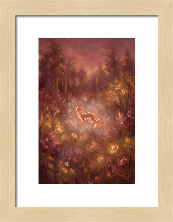 Stoat In A Dreamy Landscape