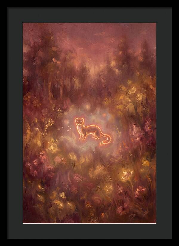 Stoat In A Dreamy Landscape