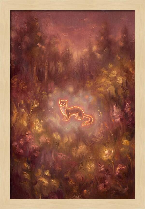 Stoat In A Dreamy Landscape