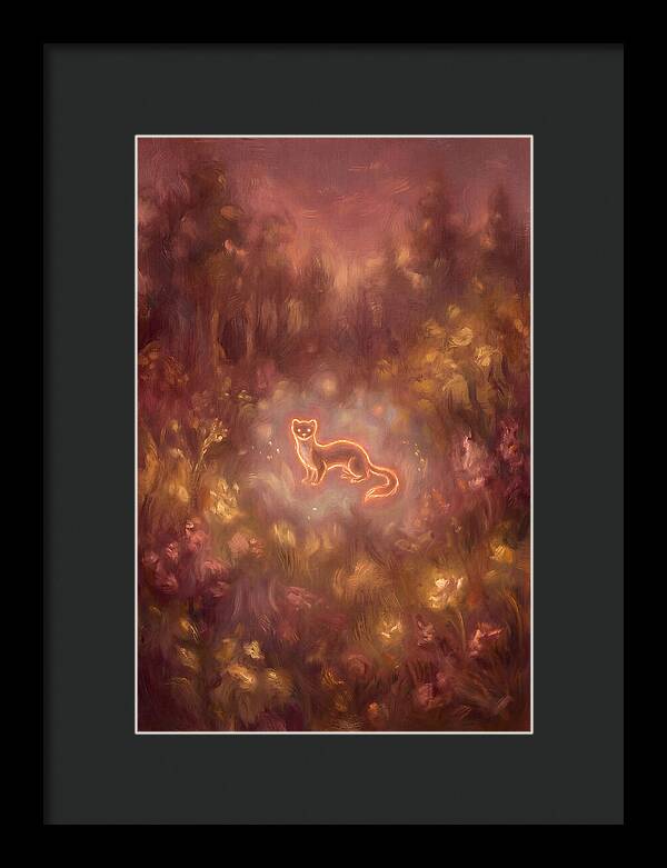 Stoat In A Dreamy Landscape