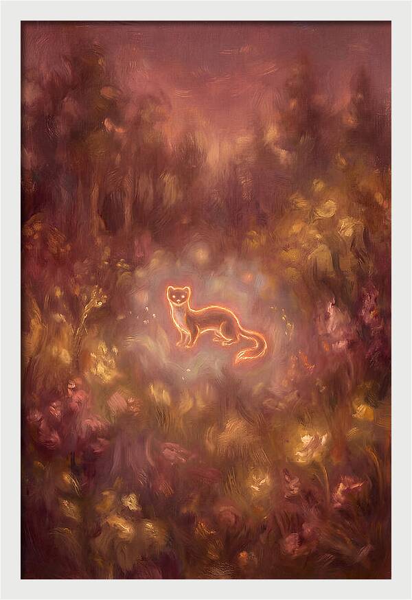Stoat In A Dreamy Landscape
