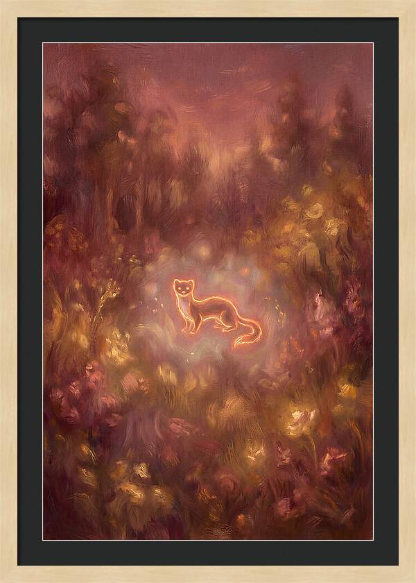 Stoat In A Dreamy Landscape