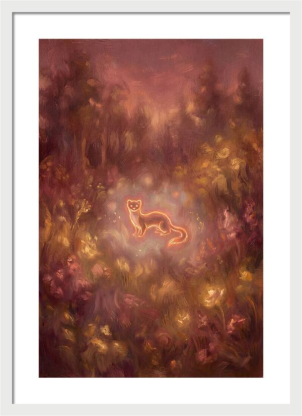 Stoat In A Dreamy Landscape