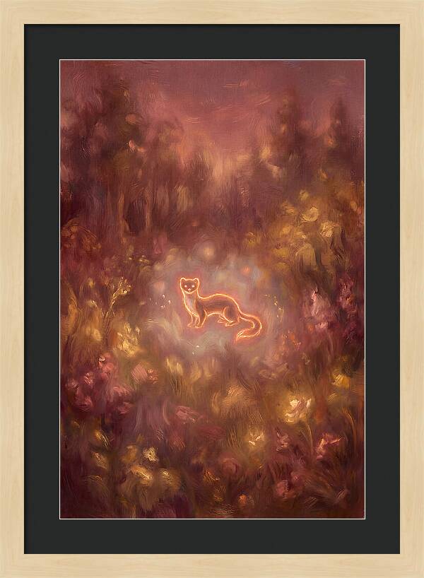 Stoat In A Dreamy Landscape