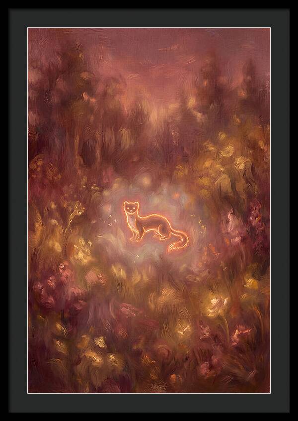 Stoat In A Dreamy Landscape