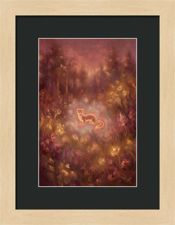Stoat In A Dreamy Landscape