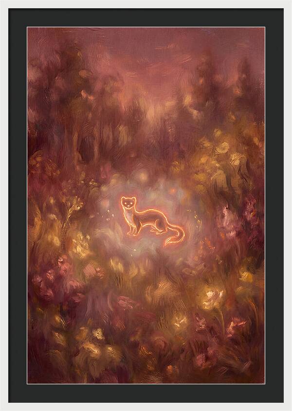 Stoat In A Dreamy Landscape