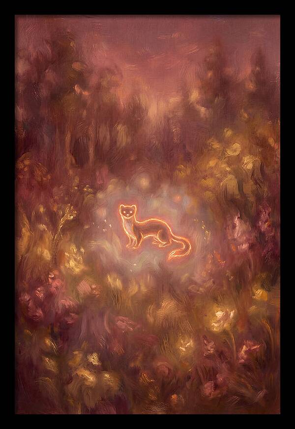 Stoat In A Dreamy Landscape