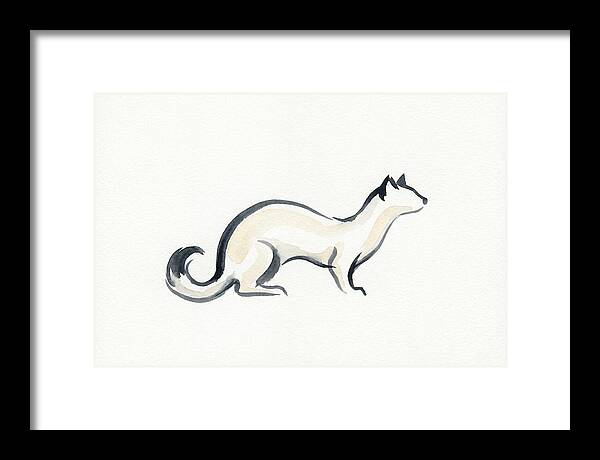 Stoat In Minimalist Style