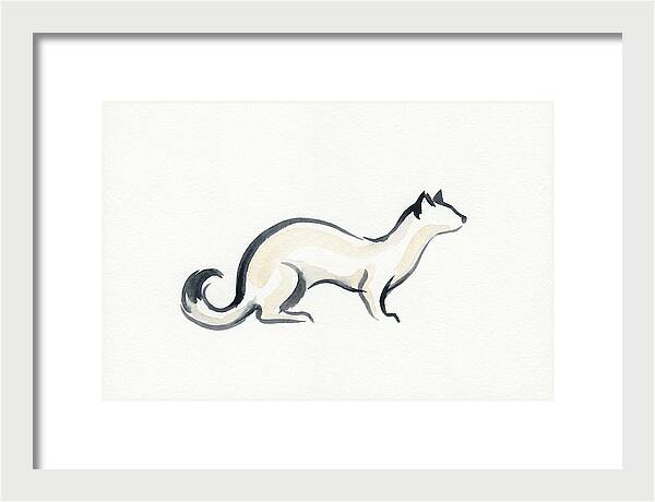 Stoat In Minimalist Style