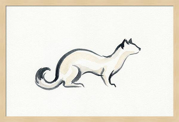 Stoat In Minimalist Style