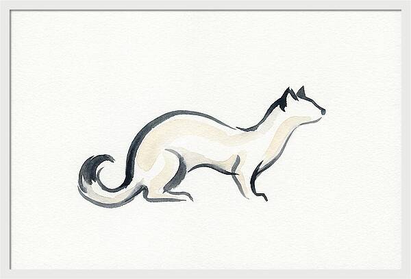 Stoat In Minimalist Style