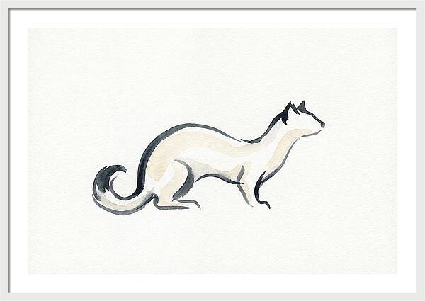 Stoat In Minimalist Style