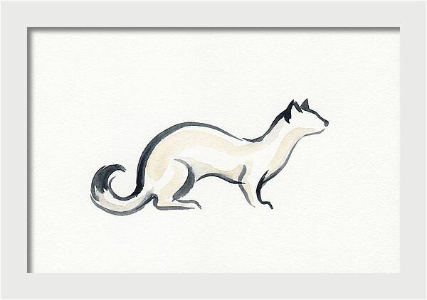 Stoat In Minimalist Style