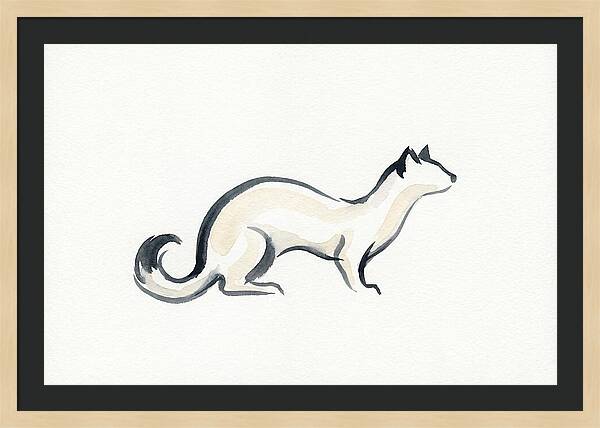 Stoat In Minimalist Style