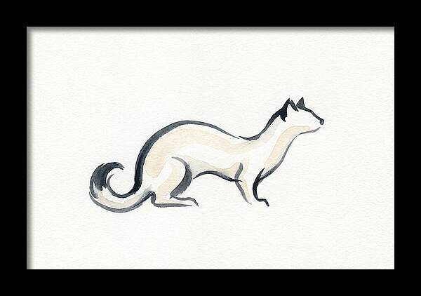 Stoat In Minimalist Style