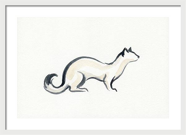 Stoat In Minimalist Style