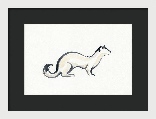 Stoat In Minimalist Style