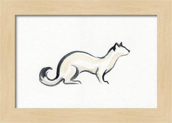 Stoat In Minimalist Style