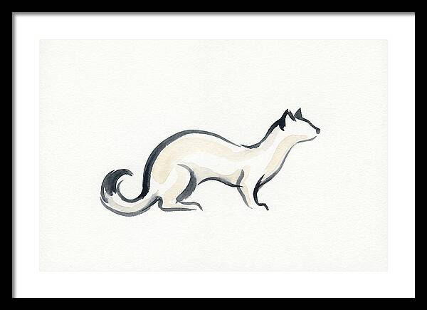 Stoat In Minimalist Style