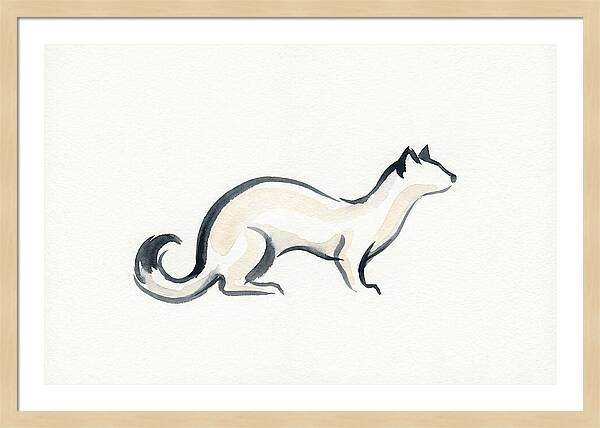 Stoat In Minimalist Style