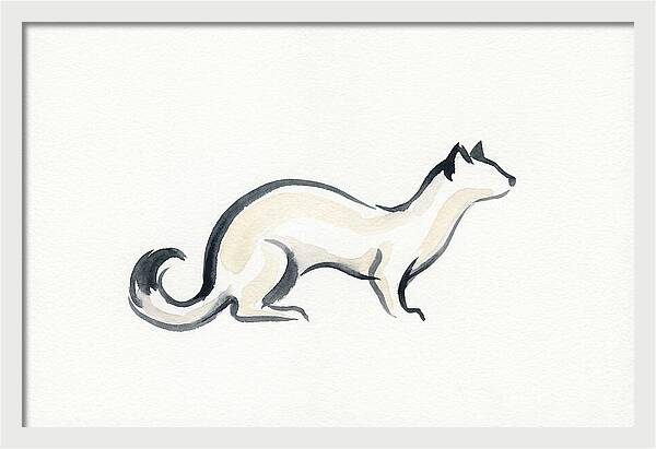Stoat In Minimalist Style