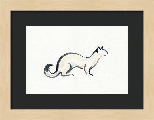 Stoat In Minimalist Style