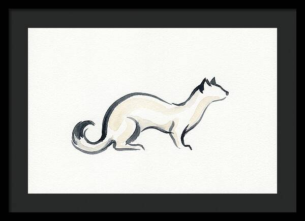 Stoat In Minimalist Style