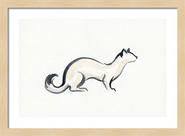Stoat In Minimalist Style
