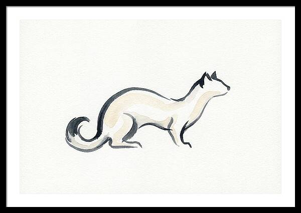 Stoat In Minimalist Style
