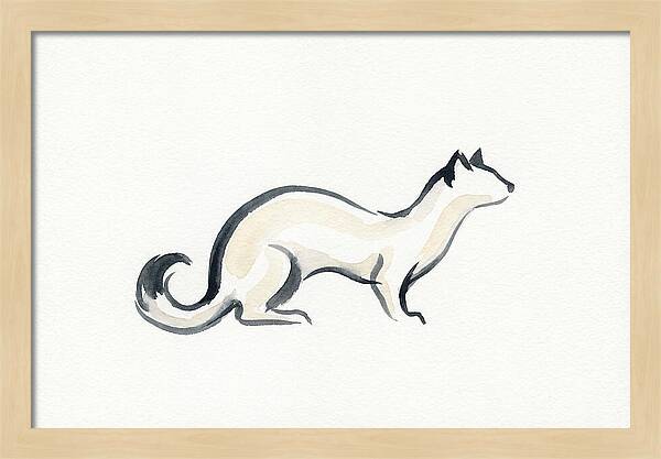 Stoat In Minimalist Style