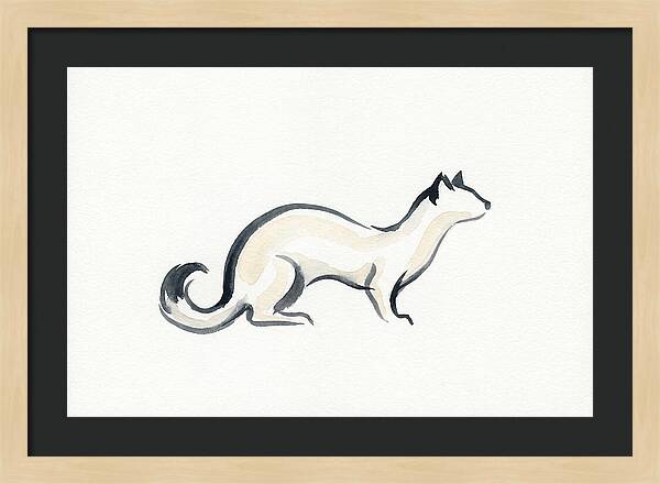 Stoat In Minimalist Style