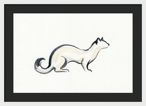 Stoat In Minimalist Style