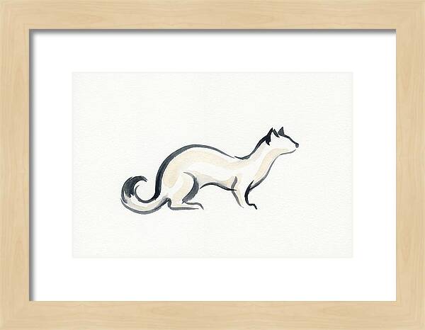 Stoat In Minimalist Style