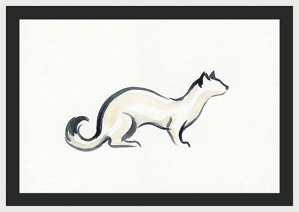 Stoat In Minimalist Style