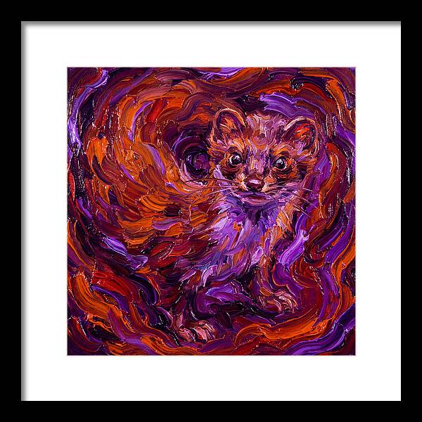 Stoat In Vibrant Swirls