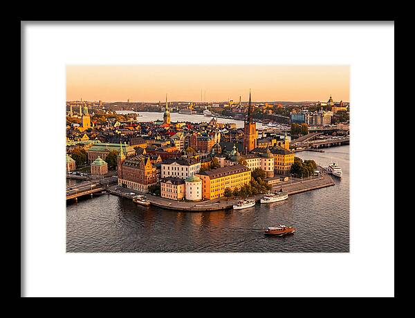 Stockholm Skyline At Golden Hour